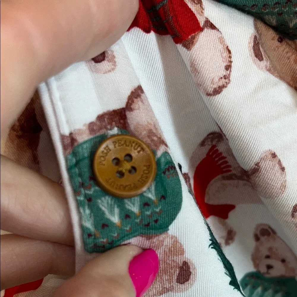 Posh Peanut NWT Holiday Bear Viscose combo Pajama Set size medium - Picture 7 of 13